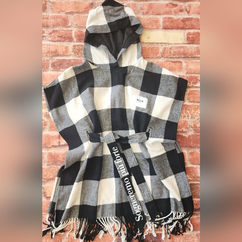 Msgm plaid cape
